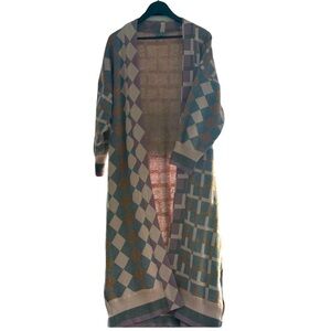 Anthropologie “conditions apply”  ultra long thick, puff sleeved amazing boho.